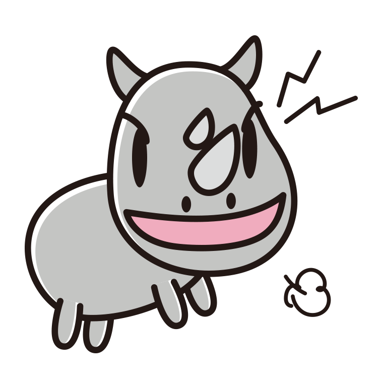 叫ぶサイちゃんのイラスト【色あり、背景なし】透過PNG