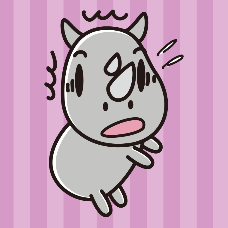 驚くサイちゃんのイラスト【色、背景あり】PNG