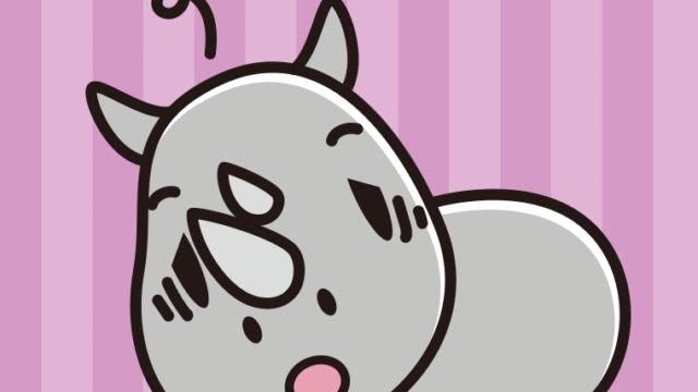 眠そうなサイちゃんのイラスト【色、背景あり】PNG