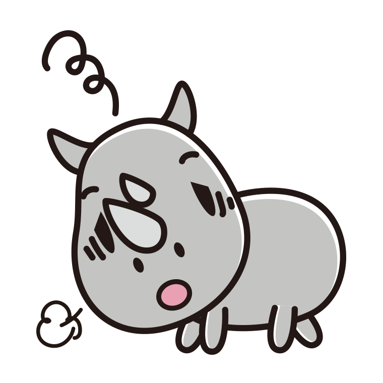 眠そうなサイちゃんのイラスト【色あり、背景なし】透過PNG