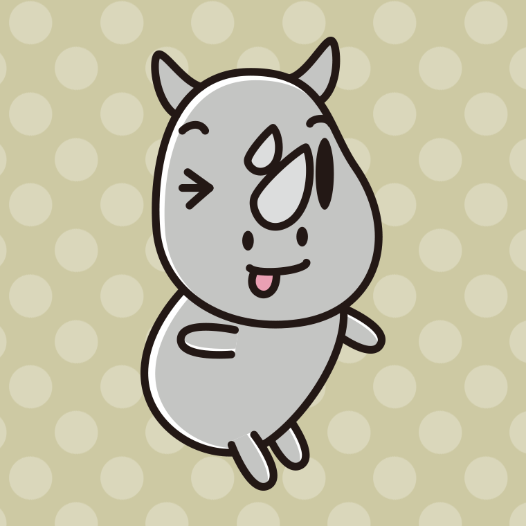 テヘヘなサイちゃんのイラスト【色、背景あり】PNG