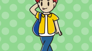 通学中にテヘヘな男子大学生のイラスト【色、背景あり】PNG