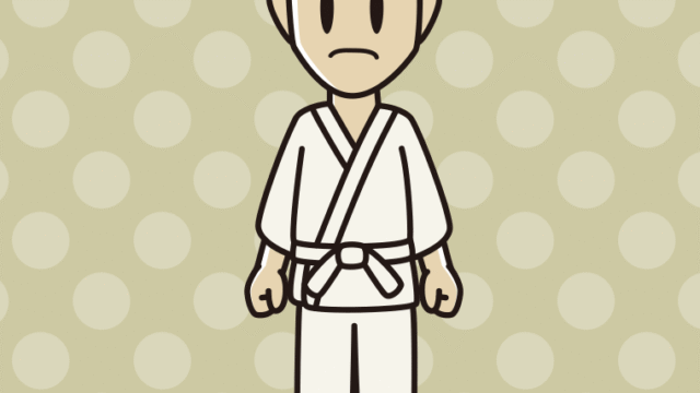 怒る道着の男性のイラスト【色、背景あり】PNG