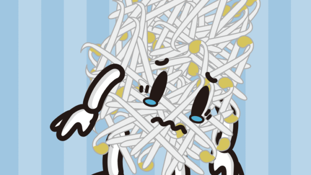 泣くもやしちゃんのイラスト【色、背景あり】PNG