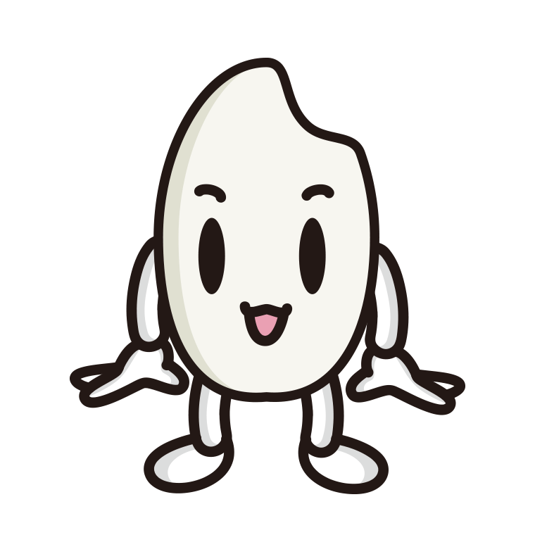 かわいいお米ちゃんのイラスト【色あり、背景なし】透過PNG
