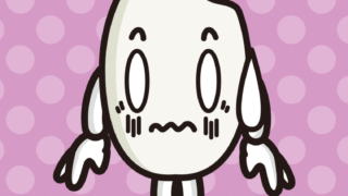 ショックを受けるお米ちゃんのイラスト【色、背景あり】PNG