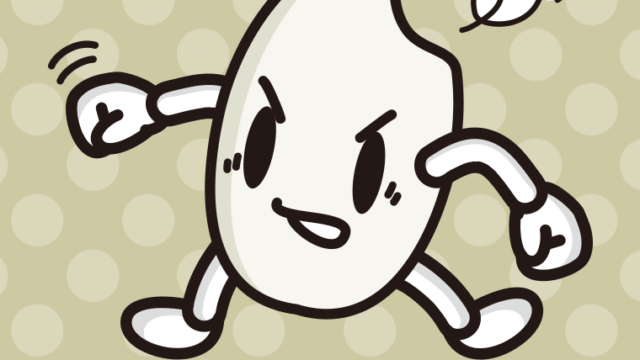 パンチするお米ちゃんのイラスト【色、背景あり】PNG