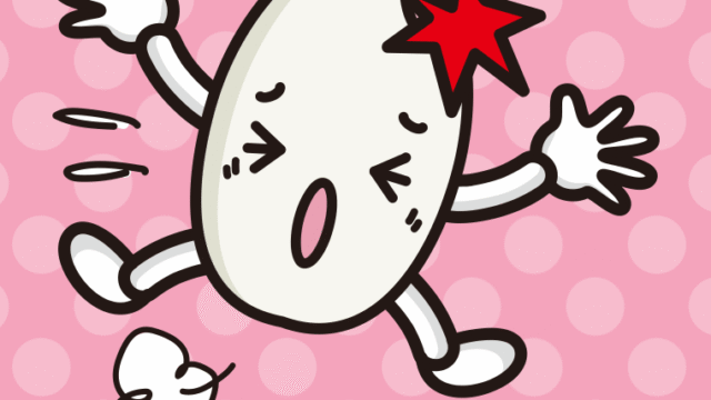 ぶつかるお米ちゃんのイラスト【色、背景あり】PNG