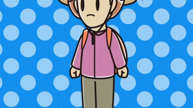 怒るアウトドア姿の女性のイラスト【色、背景あり】PNG