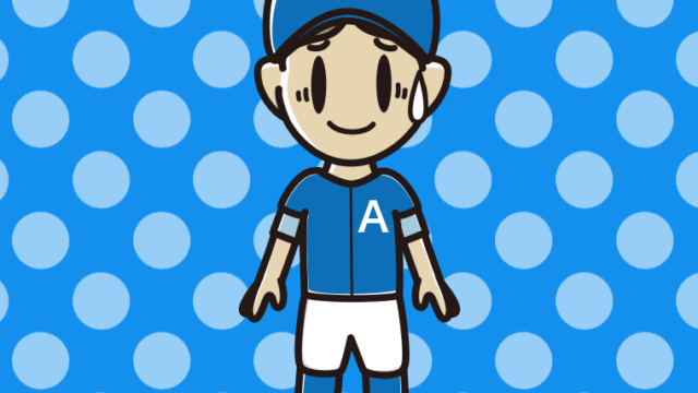 苦笑いする野球のユニフォーム姿の小学生男子のイラスト【色、背景あり】PNG