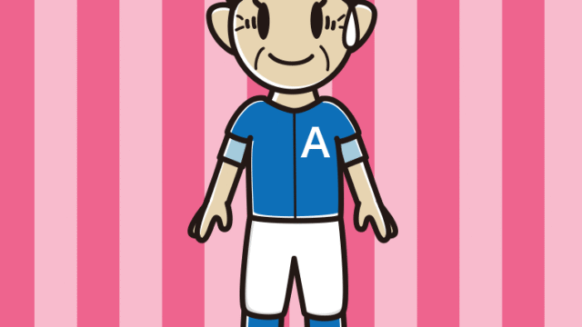 苦笑いする野球のユニフォーム姿のおばあさんのイラスト【色、背景あり】PNG