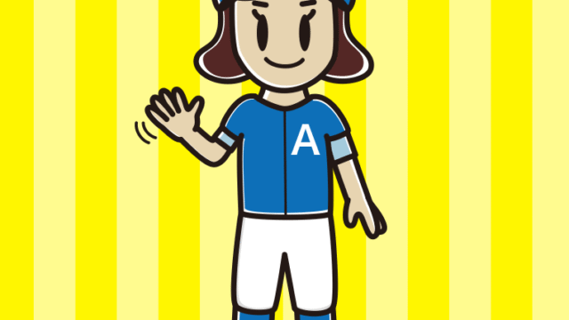 手を振る野球のユニフォーム姿の女子高校生のイラスト【色、背景あり】PNG