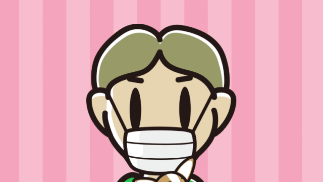 犬を抱いてマスクをする小学生男子のイラスト【色、背景あり】PNG