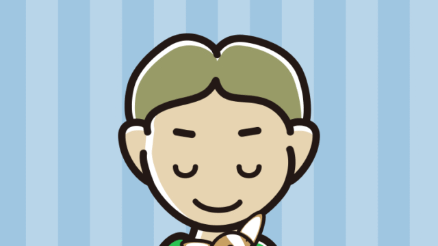 犬を抱いてお辞儀する小学生男子のイラスト【色、背景あり】PNG