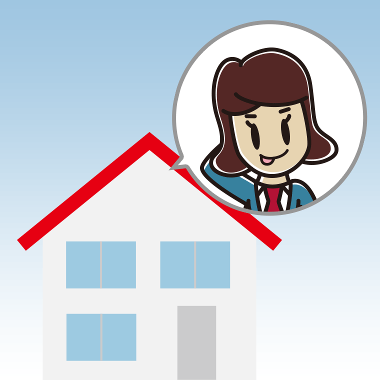 一戸建てでテヘヘな女子高校生のイラスト【色、背景あり】PNG