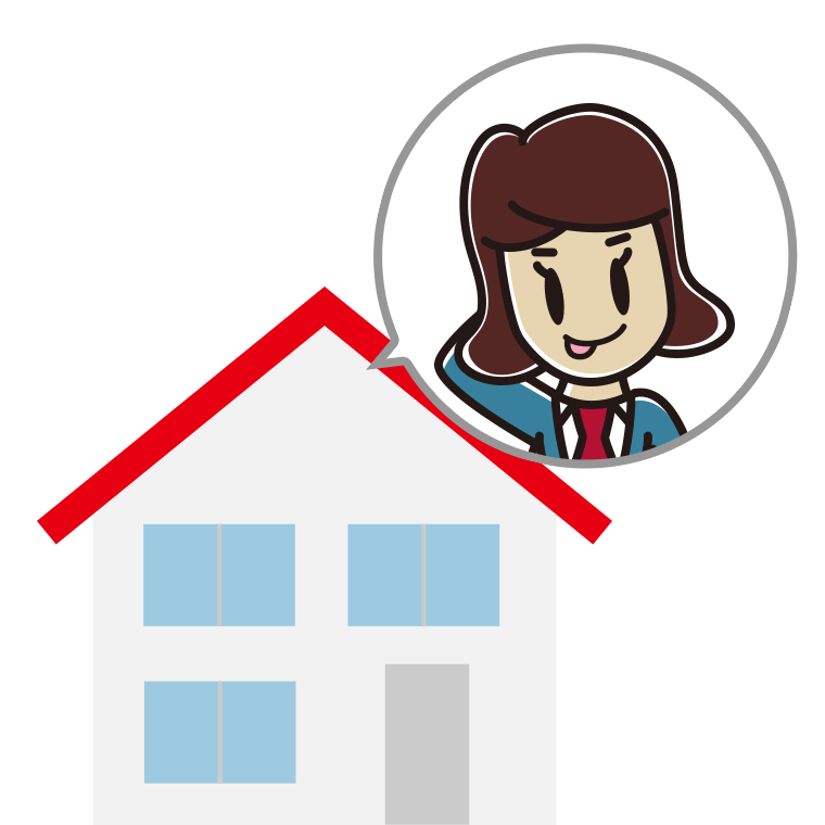 一戸建てでテヘヘな女子高校生のイラスト【色あり、背景なし】透過PNG