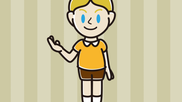 案内する外国人の男の子のイラスト【色、背景あり】PNG