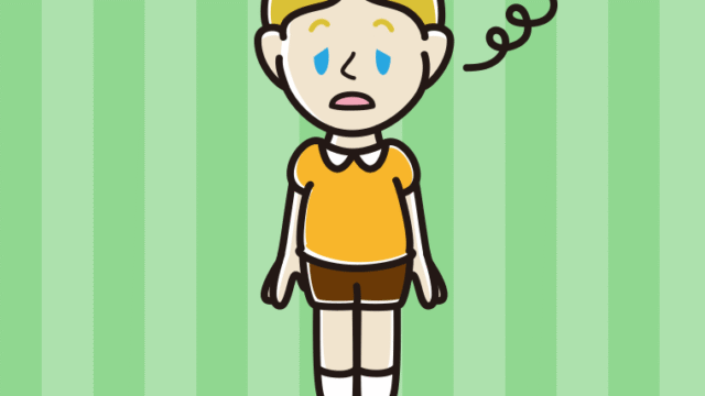 ぼーっとする外国人の男の子のイラスト【色、背景あり】PNG