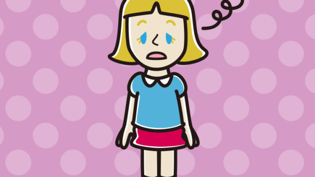 ぼーっとする外国人の女の子のイラスト【色、背景あり】PNG