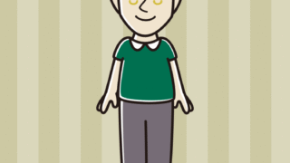 目を閉じる外国人男性のイラスト【色、背景あり】PNG