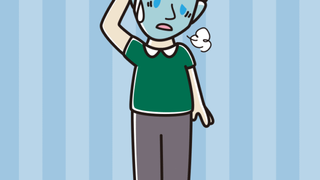 具合が悪い外国人男性のイラスト【色、背景あり】PNG