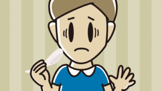 チャーハンで困る男性のイラスト【色、背景あり】PNG