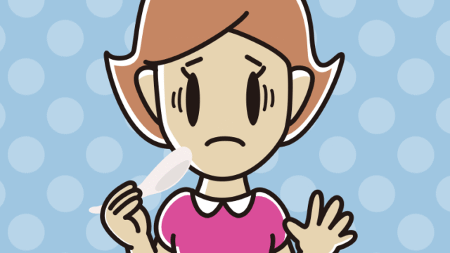 チャーハンで困る女性のイラスト【色、背景あり】PNG