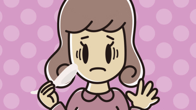 チャーハンで困る女子大学生のイラスト【色、背景あり】PNG