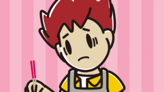 菜箸で困る男子大学生のイラスト【色、背景あり】PNG