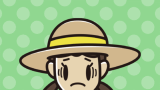 麦わら帽子で困る女子中学生のイラスト【色、背景あり】PNG