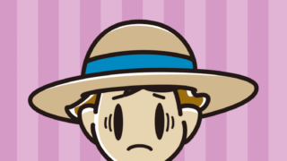 麦わら帽子で困る男子高校生のイラスト【色、背景あり】PNG