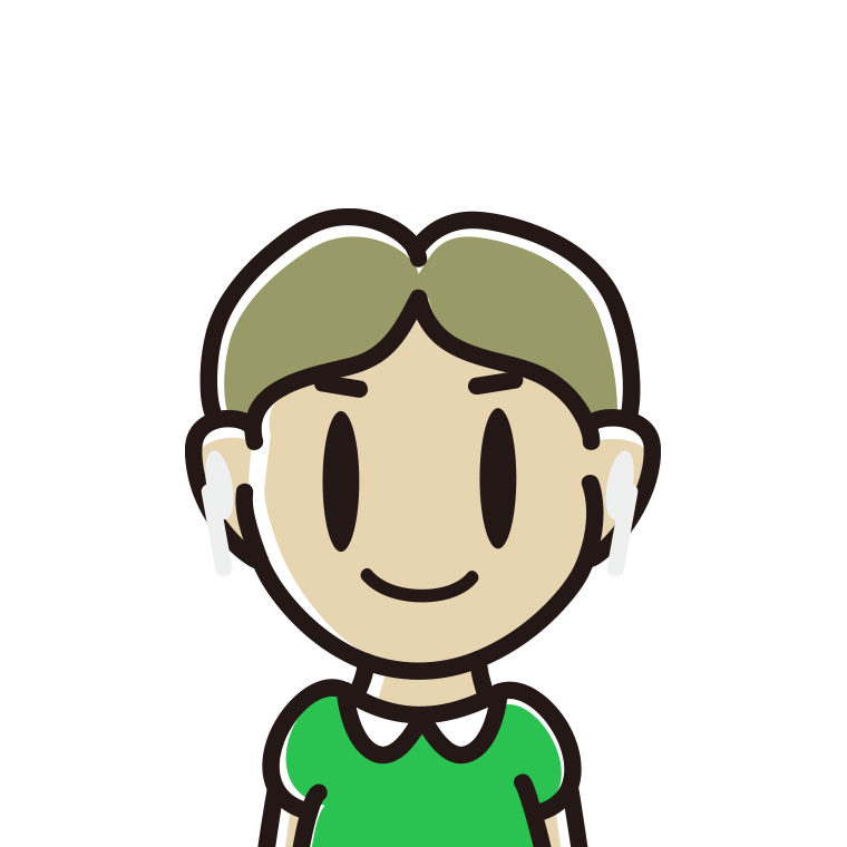 ワイヤレスイヤホンをつけた小学生男子のイラスト【色あり、背景なし】透過PNG