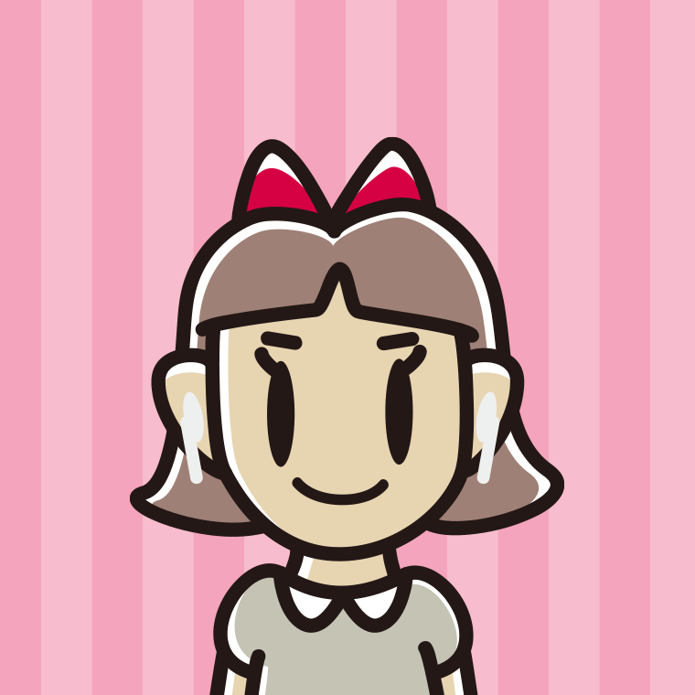 ワイヤレスイヤホンをつけた小学生女子のイラスト【色、背景あり】PNG