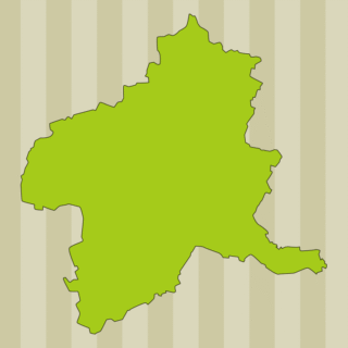 群馬県の地図（詳細版・リアル）のイラスト【色、背景あり】PNG