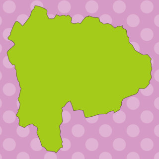 山梨県の地図（詳細版・リアル）のイラスト【色、背景あり】PNG