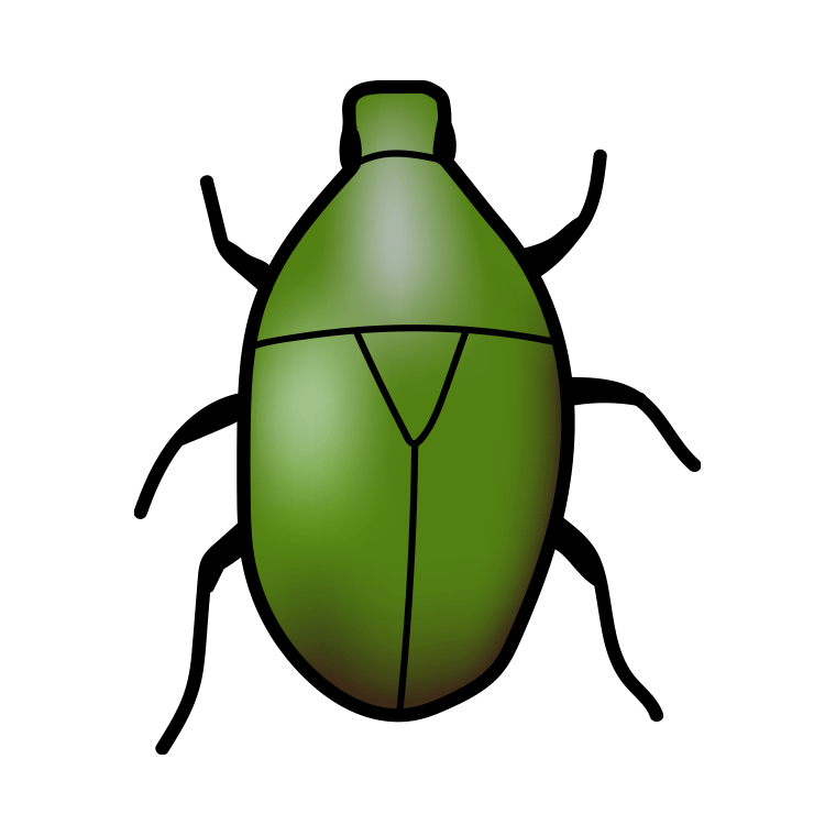 カナブンのイラスト【色あり、背景なし】透過PNG