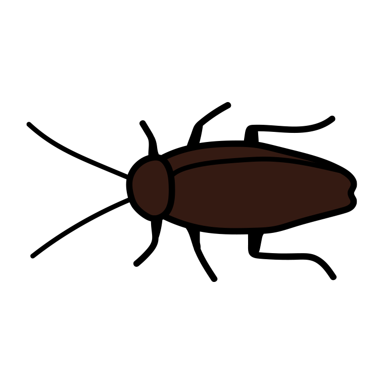 ゴキブリのイラスト【色あり、背景なし】透過PNG