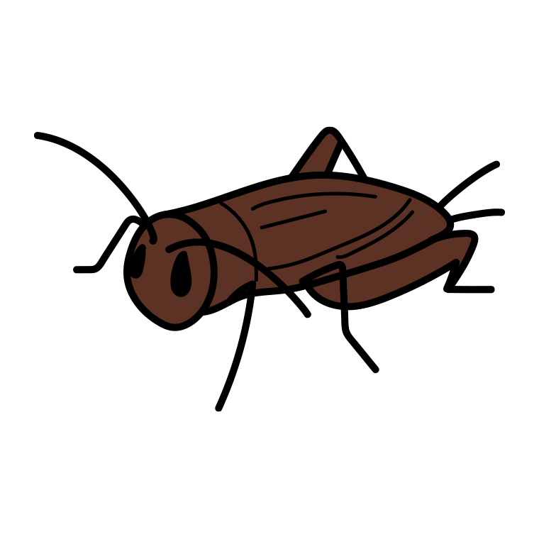 コオロギのイラスト【色あり、背景なし】透過PNG