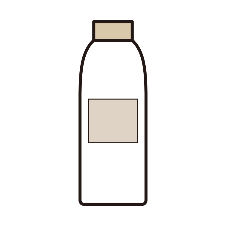スキンケアのイラスト01（乳液）【色あり、背景なし】透過PNG