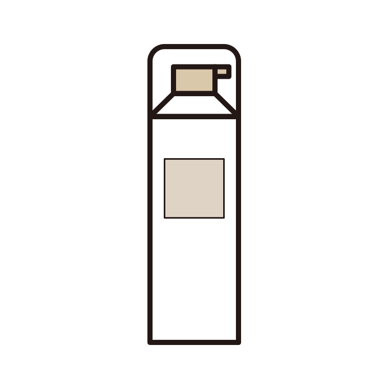 スキンケアのイラスト07（スプレー缶・ミスト）【色あり、背景なし】透過PNG