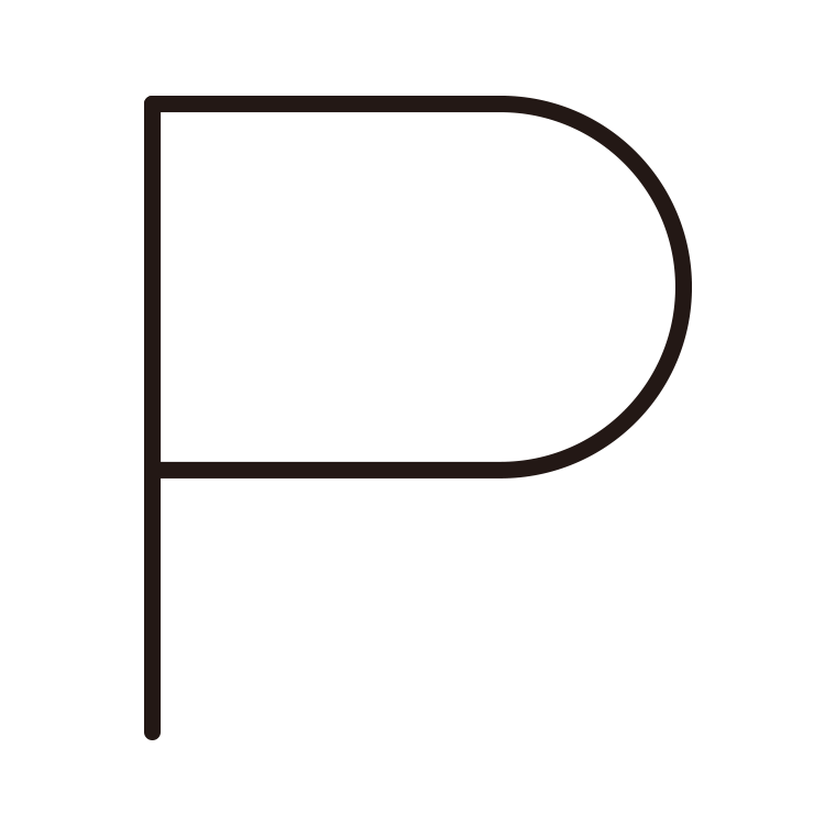 旗のイラスト18（青・半円型）【線のみ】透過PNG