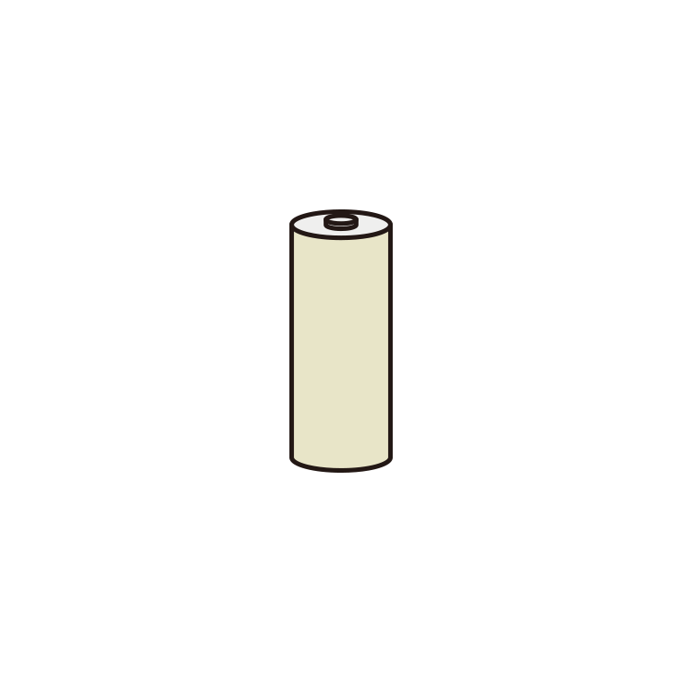 電池のイラスト05（単5形）【色あり、背景なし】透過PNG