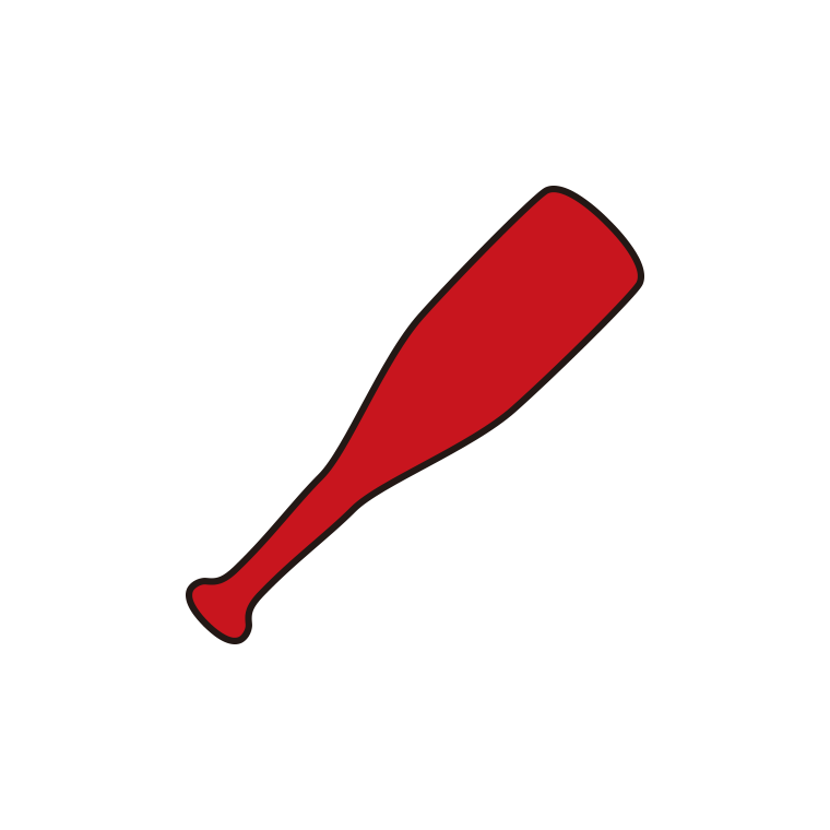 バットのイラスト09（プラスチックバット）【色あり、背景なし】透過PNG