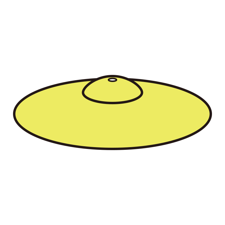 シンバルのイラスト02（カップ大）【色あり、背景なし】透過PNG