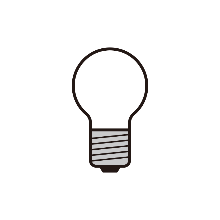 LED電球のイラスト09（小丸電球・常夜灯）【色あり、背景なし】透過PNG