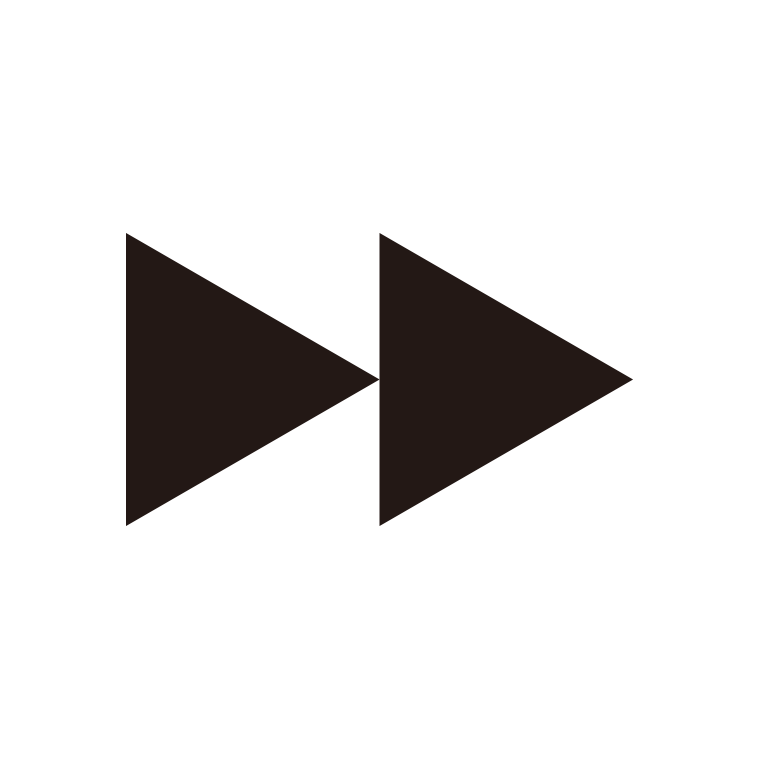 オーディオボタンのイラスト04（早送り）【色あり、背景なし】透過PNG