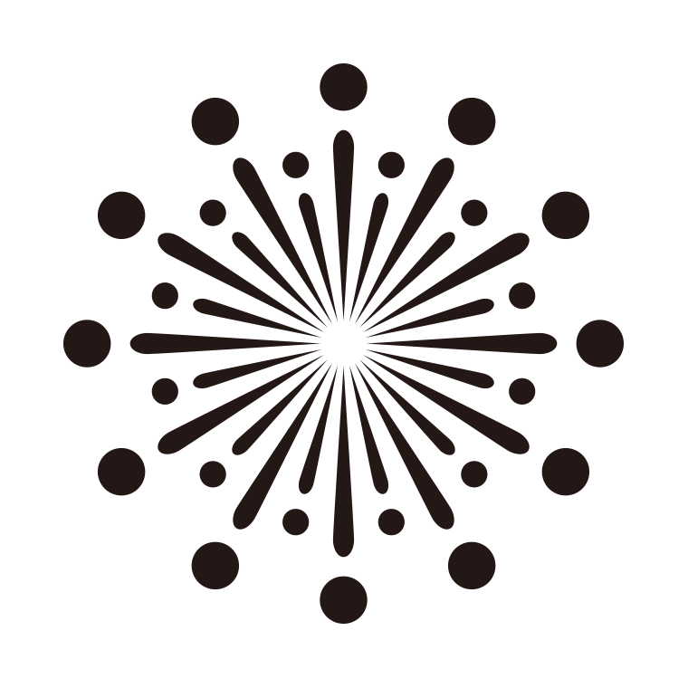 花火のイラスト01（打ち上げ）【モノクロ】透過PNG