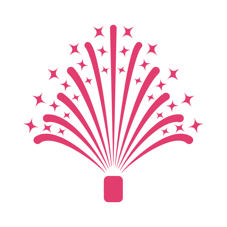 花火のイラスト05（噴き出し花火）【色あり、背景なし】透過PNG