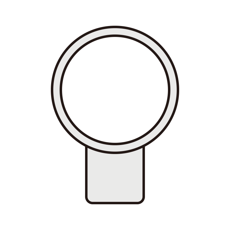 扇風機のイラスト09（羽なし・リング型）【色あり、背景なし】透過PNG