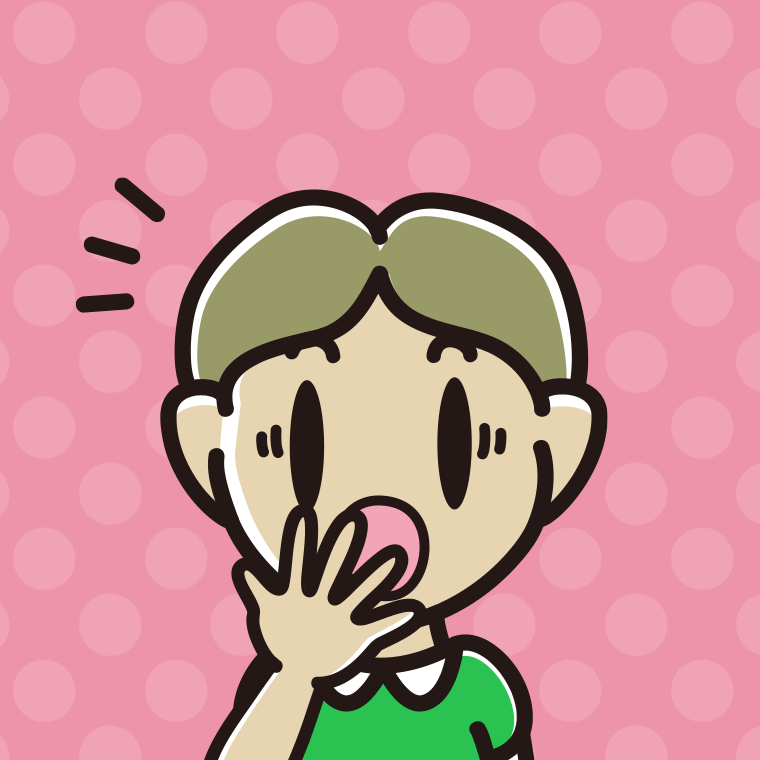 ハッとする小学生男子の顔のイラスト【色、背景あり】PNG